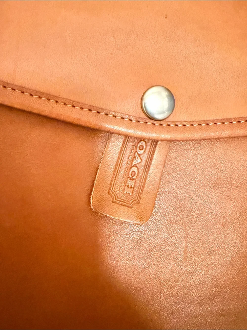 Rare Vintage COACH Envelope Portfolio Tote in glove tanned leather